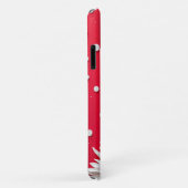 赤い背景と水玉模様パターン Case-Mate iPhoneケース (裏面/右)