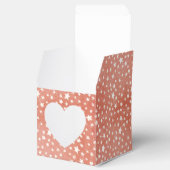 赤い背景にきらきら光る小さな白い星のクリスマス　特別な人へのプレゼントをパーソナライズ。 フェイバーボックス (オープン)