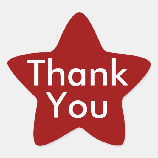 赤い背景にシールを貼ってくれてありがとう 星シール (正面)