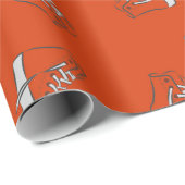 赤い背景にスニーカーのシームレスパターン ラッピングペーパー (ロールコーナー)