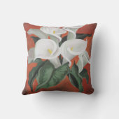 赤い背景にユリを呼ぶ クッション (裏面)