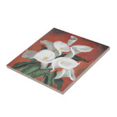 赤い背景にユリを呼ぶ タイル (側面)