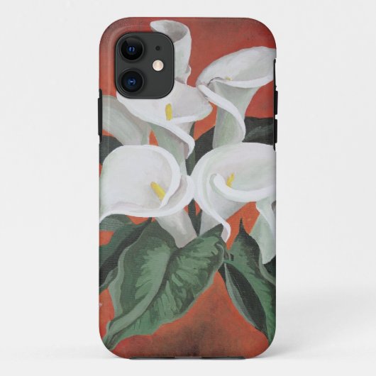 赤い背景にユリを呼ぶ Case-Mate iPhoneケース (裏面)