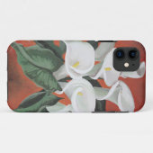 赤い背景にユリを呼ぶ Case-Mate iPhoneケース (裏面(横))