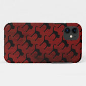 赤い背景に猫の柄 Case-Mate iPhoneケース (裏面(横))