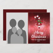 赤い背景に赤いキャンディ《写真》ぼけ味 シーズンカード (正面/裏面)