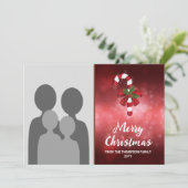 赤い背景に赤いキャンディ《写真》ぼけ味 シーズンカード (スタンド正面)