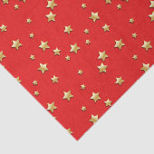 赤い背景に輝く金ゴールドの星 薄葉紙 (詳細)