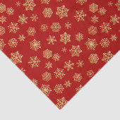 赤い背景に金色の雪が積もっている 薄葉紙 (詳細)