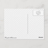 赤い背景に魅力的なピンクの花 ポストカード (裏面)