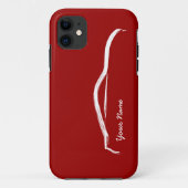 "赤い背景のあなたの一流の"日産370zを加えて下さい Case-Mate iPhoneケース (裏面)