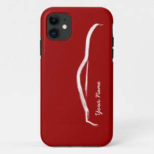 "赤い背景のあなたの一流の"日産370zを加えて下さい iPhone 11 ケース