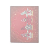 赤い背景のクリスマスの装飾 ノートパッド (回転)