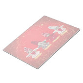 赤い背景のクリスマスの装飾 ノートパッド (アングル)