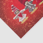 赤い背景のクリスマスの装飾 薄葉紙 (詳細)