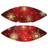 赤い背景のクリスマスゴールデンスノーフレーク アメリカンフットボール (パネル)