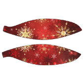 赤い背景のクリスマスゴールデンスノーフレーク バスケットボール (パネル)