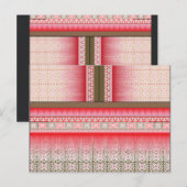 赤い背景のクロスステッチパターン ポストカード (正面/裏面)