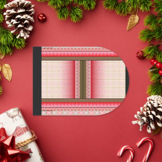 赤い背景のクロスステッチ図案 アクリル招待状 (インサイチュ (クリスマス))