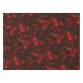 赤い背景のテーブルクロスの雪 テーブルクロス (正面(横))