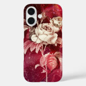 赤い背景のバラ Case-Mate iPhoneケース (裏面)