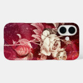赤い背景のバラ Case-Mate iPhoneケース (裏面 (横))