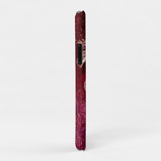 赤い背景のバラ Case-Mate iPhoneケース (裏面/右)