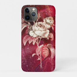 赤い背景のバラ iPhone 11 PROケース