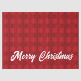 赤い背景のペーパークリスマスツリー 薄葉紙