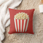 赤い背景のポップコーン クッション (ブランケット)