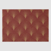 赤い背景のラップp上の金ゴールドアートデコパターン 薄葉紙 (正面)