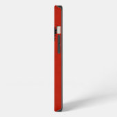 赤い背景のワタリガラス iPhoneケース (左側面)