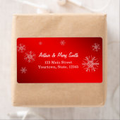 赤い背景の幸せな休日 ラベル (インサイチュ)