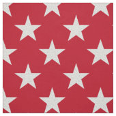 赤い背景の生地の白い星 ファブリック (見本)