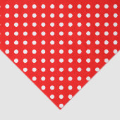 赤い背景の白い水玉模様 薄葉紙 (詳細)