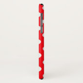 赤い背景の白の水玉模様 Case-Mate iPhoneケース (裏面/左)