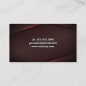 赤い背景の赤いグロー抽象芸術 名刺 (裏面)