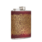 赤い背景の金葉のレース フラスク (右)