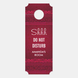 赤い背景を乱エレガントさないスタイリッシュ ドアノブサイン