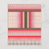 赤い背景を持つクロスステッチ模様 チラシ (裏面)