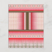 赤い背景を持つクロスステッチ模様 チラシ (正面)