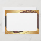 赤い背景を持つゴールデンクリスマスの動機 シーズンカード (裏面)