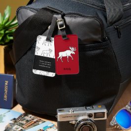 赤い背景を持つスケッチを選択 ラゲッジタグ