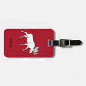 赤い背景を持つスケッチを選択 ラゲッジタグ (正面横)