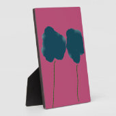 赤い背景を持つ木のアート フォトプラーク (側面)