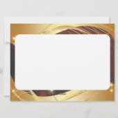 赤い背景を持つ金色のクリスマスの動機… シーズンカード (裏面)