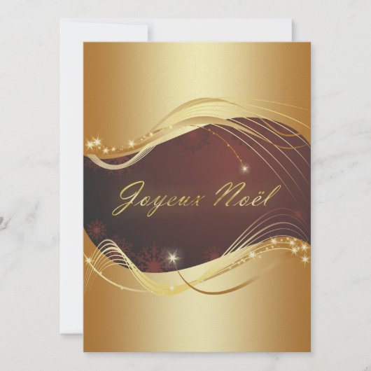 赤い背景を持つ金色のクリスマスの動機… シーズンカード (正面)