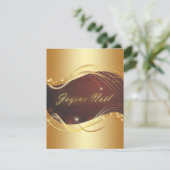 赤い背景を持つ金色のクリスマスの動機… シーズンカード (スタンド正面)