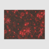 赤い背景を持つ雪片ティッシュペーパー 薄葉紙 (正面)