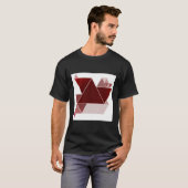 赤い背景グラフィックT型 Tシャツ (正面フル)
